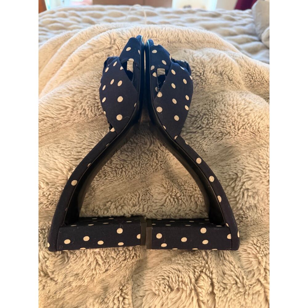Saint Laurent 39 Bianca Knot Mules Yves Saint Laurent YSL polka dot sandals heel - Picture 8 of 12